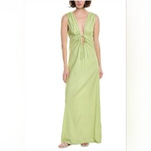 NWT Riot Calli Linen-Blend Maxi Dress SIZE L